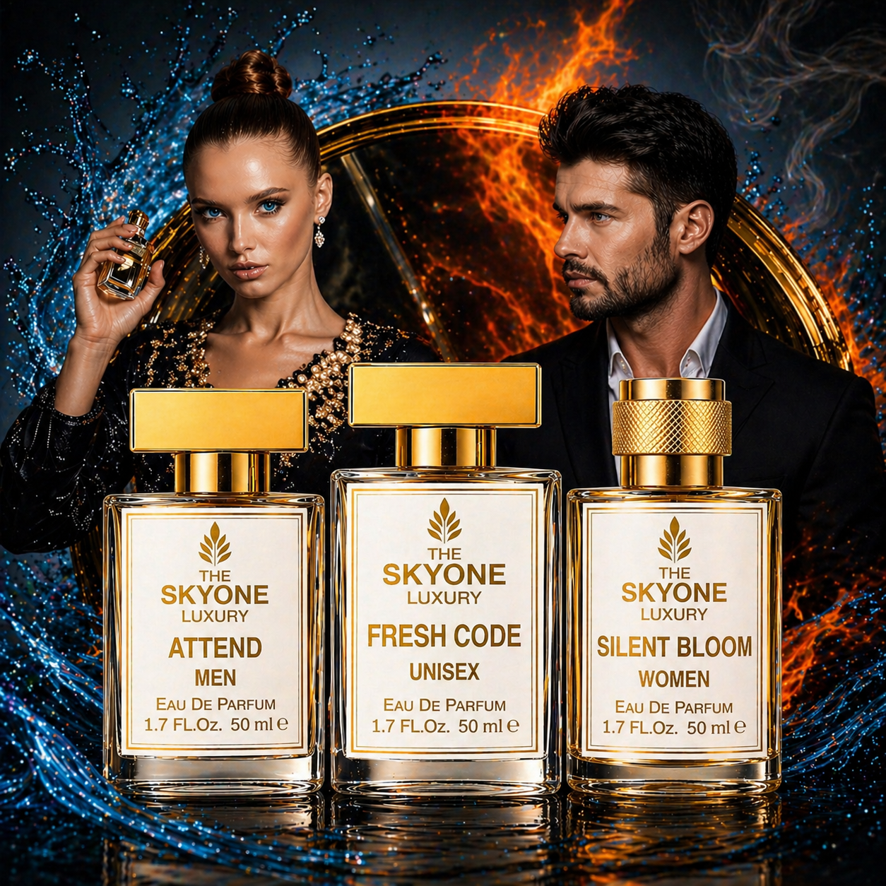 Attend + Silent Bloom + Fresh Code – Trio Edition (3 × 50 ml EDP)